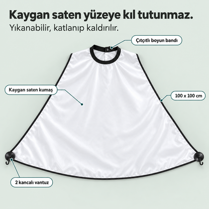 Vantuzlu Saç Sakal Tıraş Önlüğü