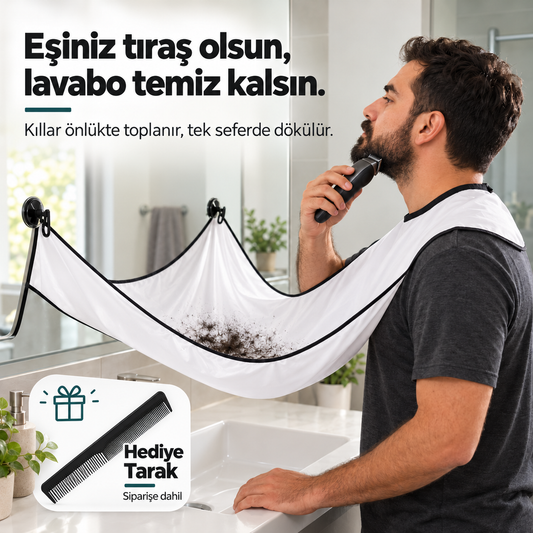Vantuzlu Saç Sakal Tıraş Önlüğü